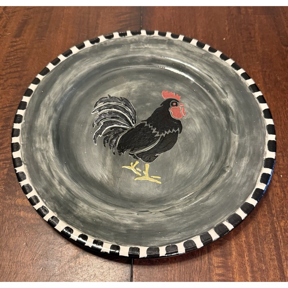 Hand Painted “Chicken Plate” Decorative 11” Plate